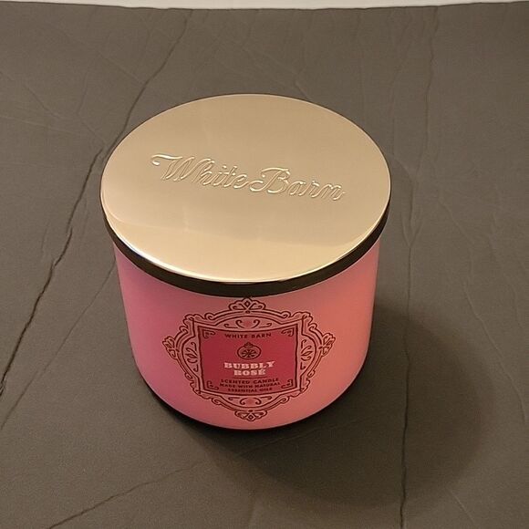 BRAND NEW BATH & BODY WORKS BUBBLY ROSE 3-Wick LARGE 14.5 oz CANDLE - Picture 4 of 11